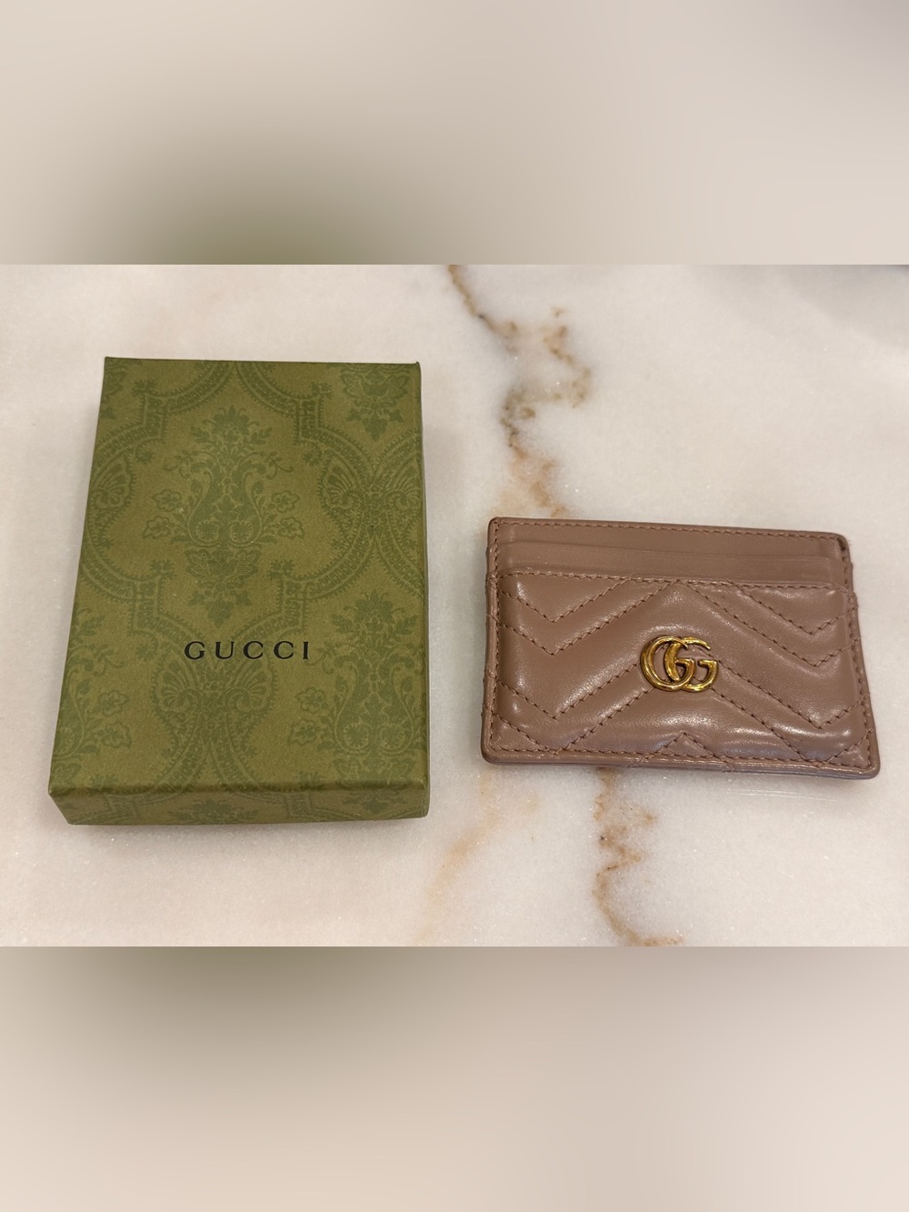 Authentic Gucci GG Marmont Card Case - Pink beige leather - Picture 3 of 9